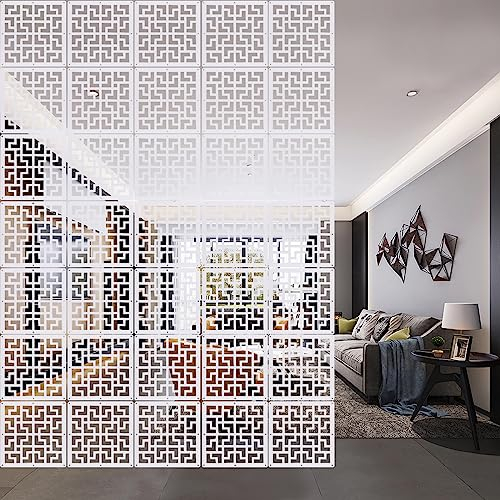 YHANEC 24 Stück DIY Raumteiler Hängend, Hängende Bildschirm für Privatsphäre, zum Dekorieren von Wohn-, ESS- und Arbeitszimmer, Hotel und Bar