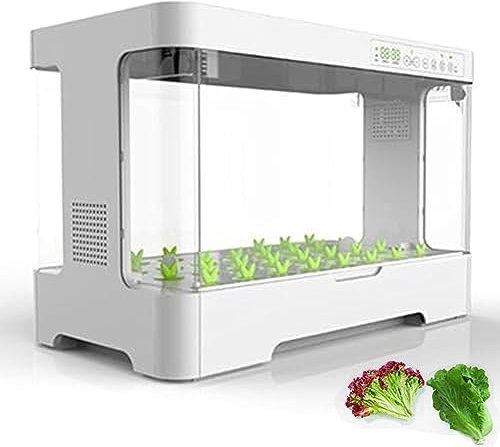 Kits de culture hydroponique, kit de jardin d'herbes d'intérieur 30 dosettes, système de culture aquaponique avec kit de germination automatique avec minuterie de lumière LED 20W, réservoir d'eau 4L,