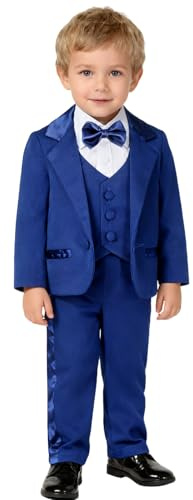 mintgreen Smoking Bambino, Completo da Ragazzo per Elegante Vestito Cerimonia Battesimo, Blu Tesoro, 6-9 Mesi, 80
