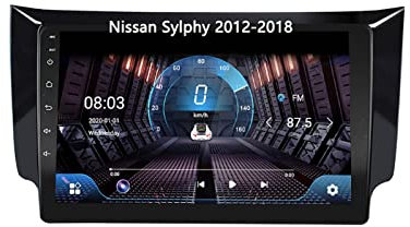 Android 10 10 Pollici 2 Din Autoradio Adatto Bluetooth Car GPS Stereo Per Nissan Sylphy 2012-2018 Collega e usa 10'' Ricevitore video Bluetooth con 4G WiFi SWC DSP USB Carplay ( Color : 4G+WIFI 8core
