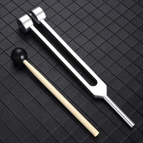 Diapasón Sintonizador de 64 HZ con Juego de mazo for Reparar el Sistema nervioso Pruebas Diapasón Cuidado de la Salud (Size : Gold)