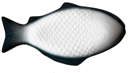 COLLBATH Piatto Porta Pesce in Ceramica Piatto Da Portata Forma Di Pesce Per Sushi Boat Vassoio Multiuso Per Condimenti e Snack Per Ristoranti e Intrattenimento