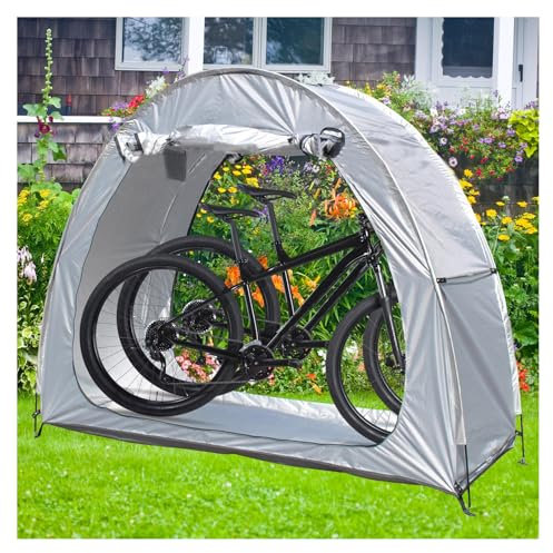 YSMSMZJK 2 PCS Zeltgarage Kann Gespleißt Werden Fahrradunterstand für 2/3/4/5 Fahrräder Motorrad Abdeckplane Outdoor Geräteschuppen Klein,Silver