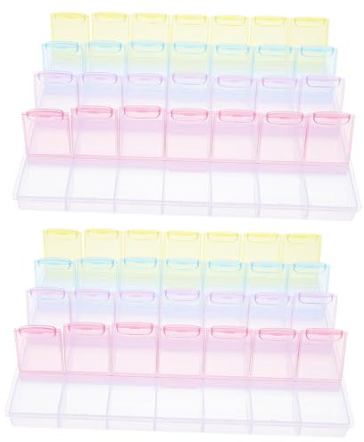 Lurrose Boîte De Rangement Carrée Pour Bijoux 2 Pièces Pour Le Rangement Des Diamants