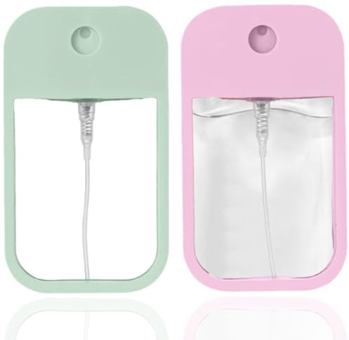 NJCXOLA 2 Piezas Mini Botella de Vidrio para Perfume y Líquidos Cosméticos, Botella Atomizadora de Perfume Reutilizable con Aceites y Agentes Fijadores