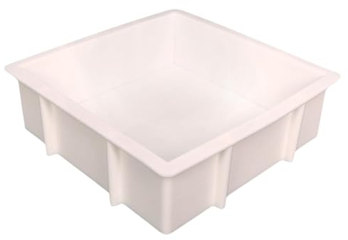 Gacqpli Stampo quadrato in silicone – 17 x 17 x 5 cm, stampo in silicone per brownia, stampo antiaderente in silicone per cioccolato, torte, dolci, pasta, pan di spagna