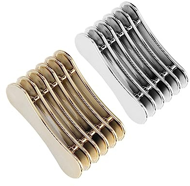 2 Stück Stifthalter für Nagelkunst aus Pet, 5-fach | Gold Silber, für UV Gel Stifte und Musterwerkzeuge, 5 Separate Fächer, für Schreibtisch und Zuhause