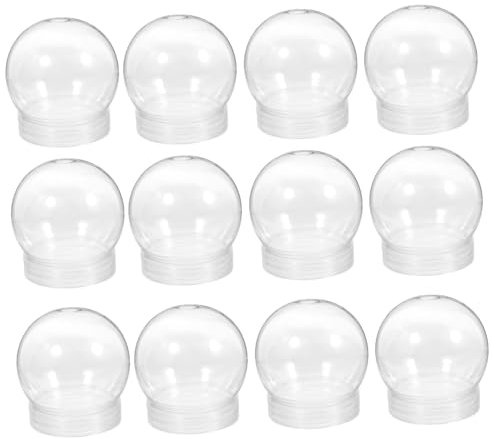 WHAMVOX 24stücke Teiliges Klare Kunststoff-schneekugeln DIY Wasser-globen Leichtes Tragbares Bastelzubehör Für Weihnachtliche Dekorationen Und Kreative Handwerksprojekte