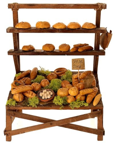 Holyart Banco del Pane 14-16 cm presepe Napoletano 35x25x20 cm
