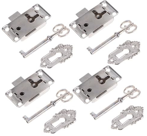 KONTONTY Serrature Per Armadi in Metallo Vintage Serrature Per Scatole Di Gioielli Chiave Armadietti E Cassetti Antichi Perfette Per Mobili in Stile Retro
