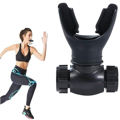 Lung Trainer, Adjustable Resistance Breathing Trainer, Breathing Training Device, Improve Breathing Endurance, Suitable for Athletes and Fitness Enthusiasts, Food Grade Silicone Mate