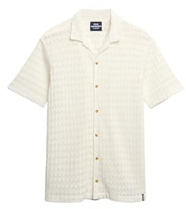 Superdry Herren Gestricktes Strukturhemd