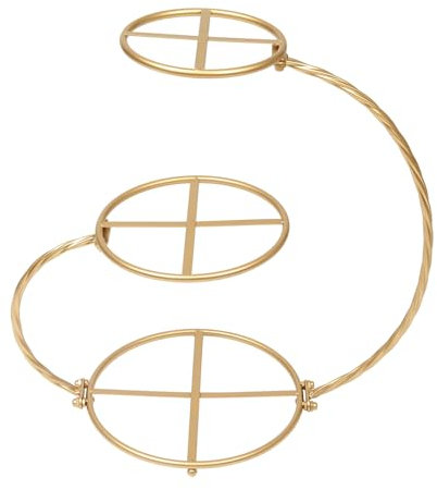 HEJIGOOD Alzata per torte a 3 ripiani in ferro, 30 cm, 25 cm, 20 cm, elegante espositore in metallo, per matrimoni, feste di compleanno, dessert (oro)