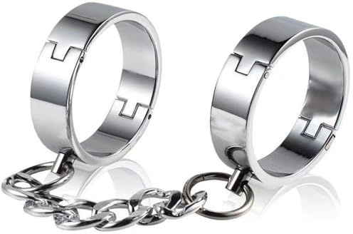 PureSex Edelstahl Handschellen Fußfesseln Bondage Fesselset Sexspielzeug für Paare BDSM Set Bettfesseln Selfbondage Bondage Rope für Männer Frauen Intime Spiele Fessel