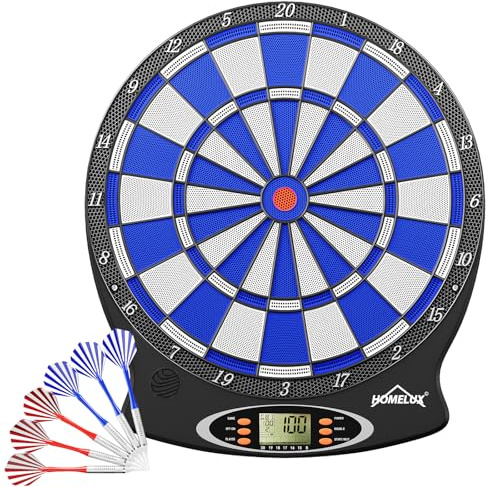 Dartscheibe Elektronisch, Elektronische Dartboards, Elektronische Dartscheibe Profi, Dartboard Mit 6 Darts, Innovativer Dartautomat Elektronische Mit 18 Spiele&159 Variationen