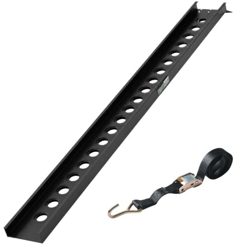TRUTZHOLM Auffahrschiene Aluminium Gesamtänge 194 cm Traglast 200 kg Verladeschiene Auffahrrampe leicht starr für leichte Motorräder Mopeds E-Bike Rampe Fahrradrampe inkl. 1x Spanngurt in schwarz