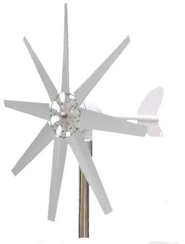 AISINILALAO Turbina Aerogeneradora Solar Pequeña De 8 Aspas, 1500W-3500W, Sin Ruido, Kit De Generador Eólico De Turbina De 12V, 24V Y 48V con Controlador MPPT,220v