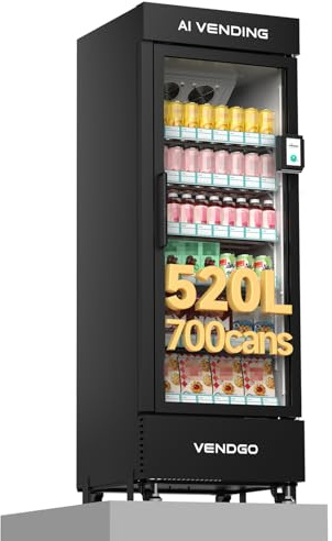 Commercial Vending Machine for Sale, Refrigerated Vending Machine Snacks and Drinks Combo with Credit Card & NFC Payment, Vending Machine for Home or Office