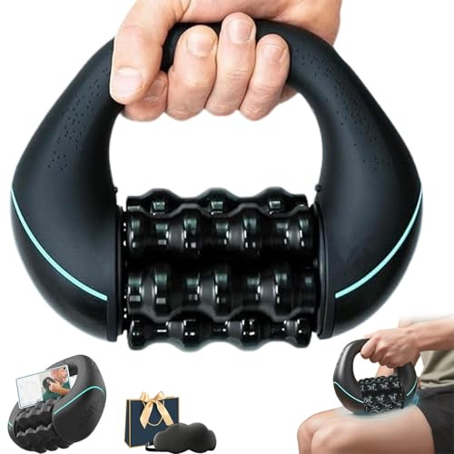 Elektrisches Handmassagegerät Mit Rollen – Massagerolle, Tiefengewebsmassage, 3 Intensitätsstufen & Wiederaufladbar Für Muskelentspannung, Ergonomischer Mehrfachgriff, Geschenkauswahl (B)