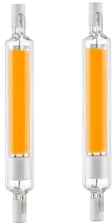 R7S LED 118mm Dimmbar (30W 3000 Lumens Ersatz 300W Halogen Leuchtmittel), Stab R7S Lampen Warmweiß 3000K, Kein Flackern, 360°Abstrahlwinkel für Flur Stehlampe/Zuhause/Außenbeleuchtung, 2er Pack