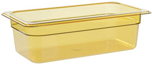 Cambro 34HP H-Pan Hot Food Pan, Third-Size, 3-13/16 Quart, Amber