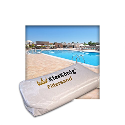 Kieskönig 25 kg Filtersand geeignet für Poolfilteranlagen Sandfilteranlage Körnung 0,4/0,8 mm