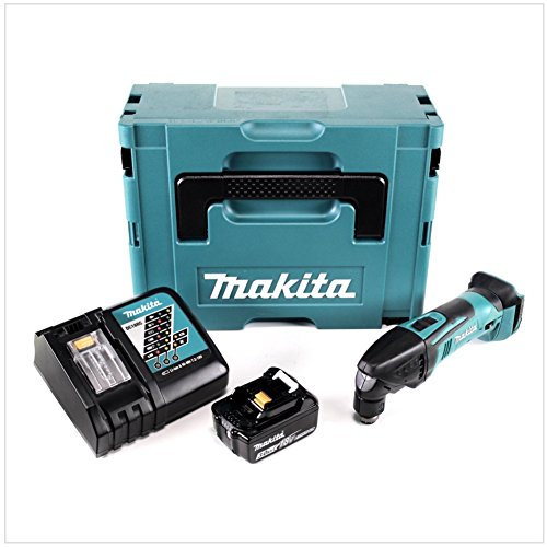 Makita DTM 50 rf1j 18 V agli ioni di litio batteria Utensile Multifunzione in MAKPAC + 1 X BL 1830 3,0 AH batteria + 1 X Caricabatteria DC18RC