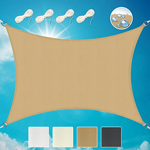 Sol Royal Tenda a Vela Impermeabile 2x3 m SolVision PS9 - Tenda da Sole per Esterno - Telo ombreggiante - Parasole - Tenda da Giardino - Protezione Anti Raggi UV - Sabbia - Rettangolare 200x300 cm