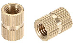 uxcell Knurled Insert Nuts, M5 x 10mm(L) x 7mm(OD) Female Thread Brass Embedment Assortment Kit, 30 Pcs
