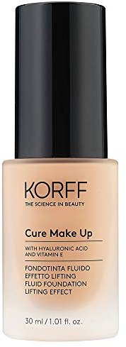 Korff Fondotinta Fluido Effetto Lifting, Formula Anti-età con Acido Ialuronico, Texture setosa 01, 30ml