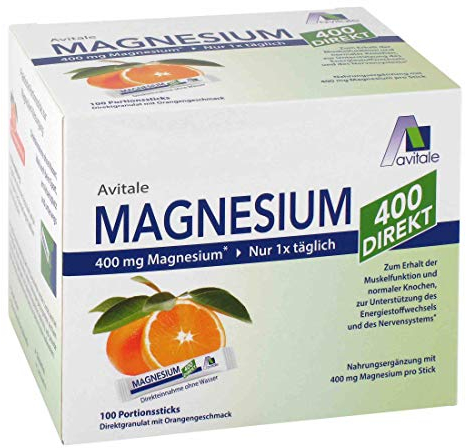Avitale Magnesium 400 direkt Orange - Direktgranulat zur Einnahme ohne Wasser, 210 g