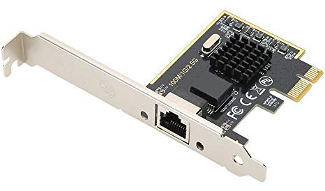 TXA073 Carte Réseau 2.5G,PCI-E Gigabit Fast Ethernet Gaming10/100/1000M/2.5Gbps Détection Automatique de Débit de Données avec Port RJ45,Fournitures Informatiques Haut de Gamme pour La Maison