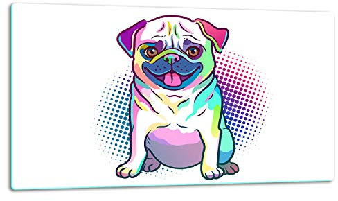 TMK ArtDeko – Schneidebrett Glas – Glasschneidebrett für die Küche 52x30 cm – Robust, Hygienisch & Rutschfest – Glas Schneidebrett – Zusätzliche Arbeitsfläche – Vielseitige Nutzung