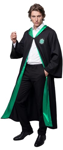 Funidelia Déguisement Officiel Serpentard Harry Potter pour homme et femme, Inclut: Tunique avec écusson imprimé - Tenue pour adultes pour fêtes, Carnaval et Halloween