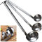 3 Cucharón para Salsa Cuchara para Salsa de Mango Largo Acero Inoxidable Cuchara De Sopa con Gancho Cucharas Medidoras Pequeñas Líquido para Cocinar Salsa Sopa Salsa Ensalada Aderezo (30ml 60ml 90ml)