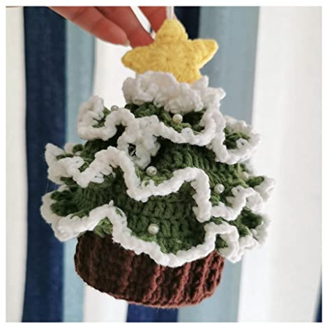 JEEIJ 1pcs 2023 Nuovo Sacchetto di Mele Intrecciato a Mano Decorazioni Natalizie, Albero di Natale Mela/Sacchetto di Caramelle Scatola di imballaggio Regalo di Natale