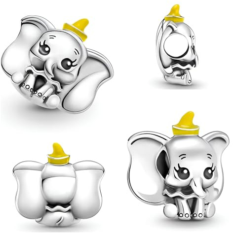 Disney Dumbo - Charm en argent sterling 925 compatible avec Pandora et autres bracelets à breloques britanniques