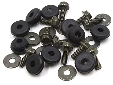 A ABSOPRO Moto Escape Tubo Protector Cubierta Tornillo Kit (Juego de 10)