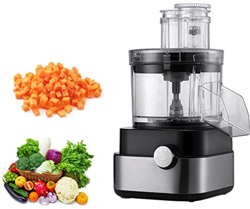 Rebanadora eléctrica de verduras, 600 W Comercial Salchicha Jamón Rebanadora Pimienta Ajo Chalotes Rebanadora Verdura Fruta Rallador Trituradora Chopper Dicer, Cortador de alimentos para rebanar