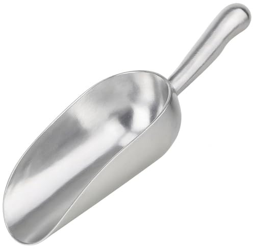 BarBits Aluminium Ice Scoop - Round Bottom Bar Candy Sweet Scoop (Hand Wash Only) (5oz)