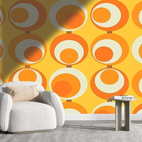 Papier peint amovible pour dortoir, style rétro années 60, 70, pour armoires, décoration murale, décoration de chambre, bricolage, 200 x 150 cm (l x H)