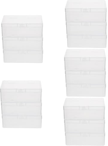 Abaodam Kartenbox Spielkarten 15 STK Für Karten Behälter Mit Deckel Etuis Für Pokerkarten Satin-würfel Spielkoffer Transparentes Pokerkartenetui Spieldeckhalter Falten Pp Quadratische Karte