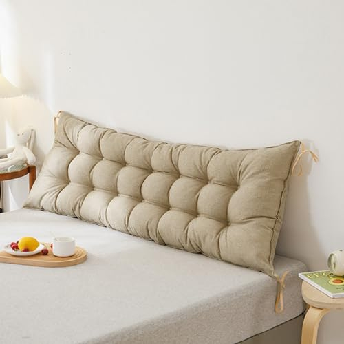 XZLZMYP Rückenkissen Lesekissen Für Bett Sofa Langes Rechteck Rücken Kissen Stützkissen Couchkissen Groß Rückenstützkissen Mit Abnehmbarem Bezug Wandkissen,B,200x10x50cm