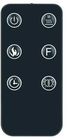 VINABTY New FR113XD Remote Control Replacement for Mainstays Wall Mounted Electric Fireplace Heater - Fits WFP-22C/XXX