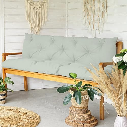 4L Textil Bankauflage Outdoor Wetterfest Gartenbankauflage | Mit/Ohne Rückenlehne | Wendbar | Premium Qualität