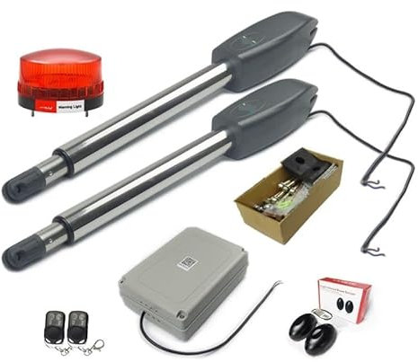 Apricancello Elettrico, 400KG Automatico Doppio Braccio Elettrico Porta a battente Apriporta Operatore Motore Attuatore Più vicino Tipo for impieghi gravosi Facile installazione Universale Smart & Stu