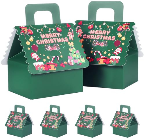 HSEAMALL 20 Stück Geschenkbox Hochzeit Süßigkeiten Box Weihnachten Geschenkbox kleine Gastgeschenke für Weihnachten Hochzeit Geburtstag Party Gastgeschenk Taufe (Grün, Große Geschenkbox)