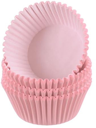 sourcing map 100 Count Cupcake Liners Pink Cupcake Cups Standard Size Muffins Liners Papers Baking Cups Wrappers Greaseproof for Party Wedding Birthday