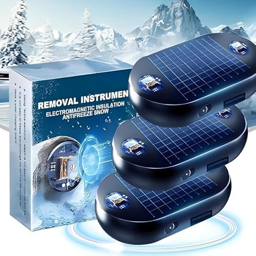 BesBet Gefrierschutzinstrument Gegen Störungen Durch Schnee Und EIS, Schnelle Abtauung Auto Enteiser Elektrisch Akku Kompaktes Tragbares Mit Verschiedenen Automodellen Kompatibel,3PCS