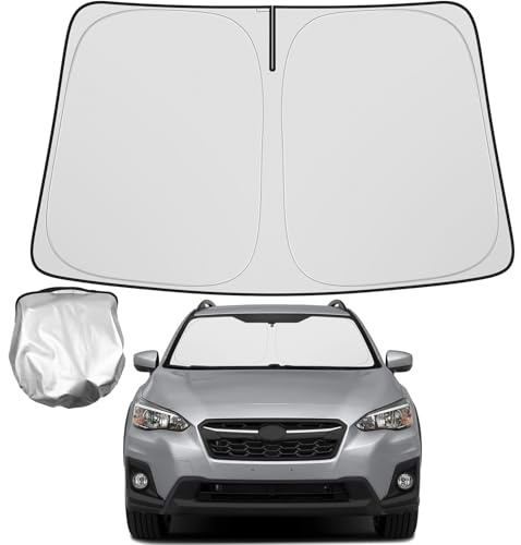Hugeek, Parasol para parabrisas compatible con Subaru Crosstrek del 2026, 2025, 2024, 2023, 2022, 2021, 2020, 2019 y 2018, accesorios protectores de parabrisas